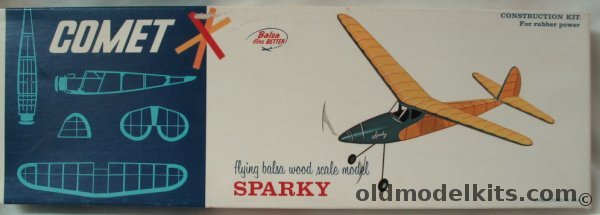 Comet Sparky - 32 Inch Wingspan Wakefield-Style Balsa Flying Model Airplane, 3408-149 plastic model kit
